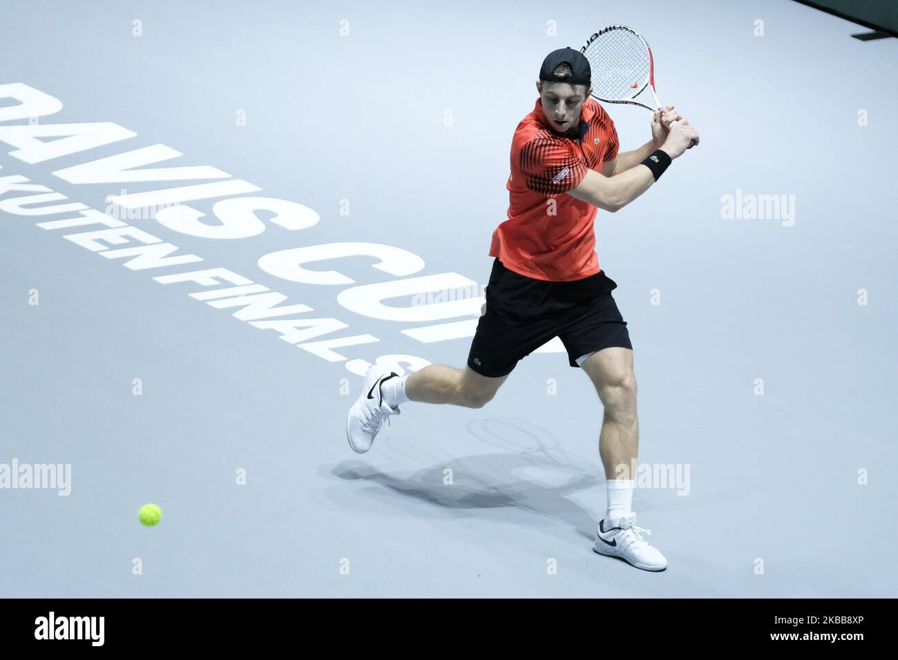 Robin Haase aus Holland in Aktion am 3. Tag des Davis Cup 2019 in La Caja Magica am 20. November 2019 in Madrid, Spanien (Foto von Oscar Gonzalez/NurPhoto) Stockfoto