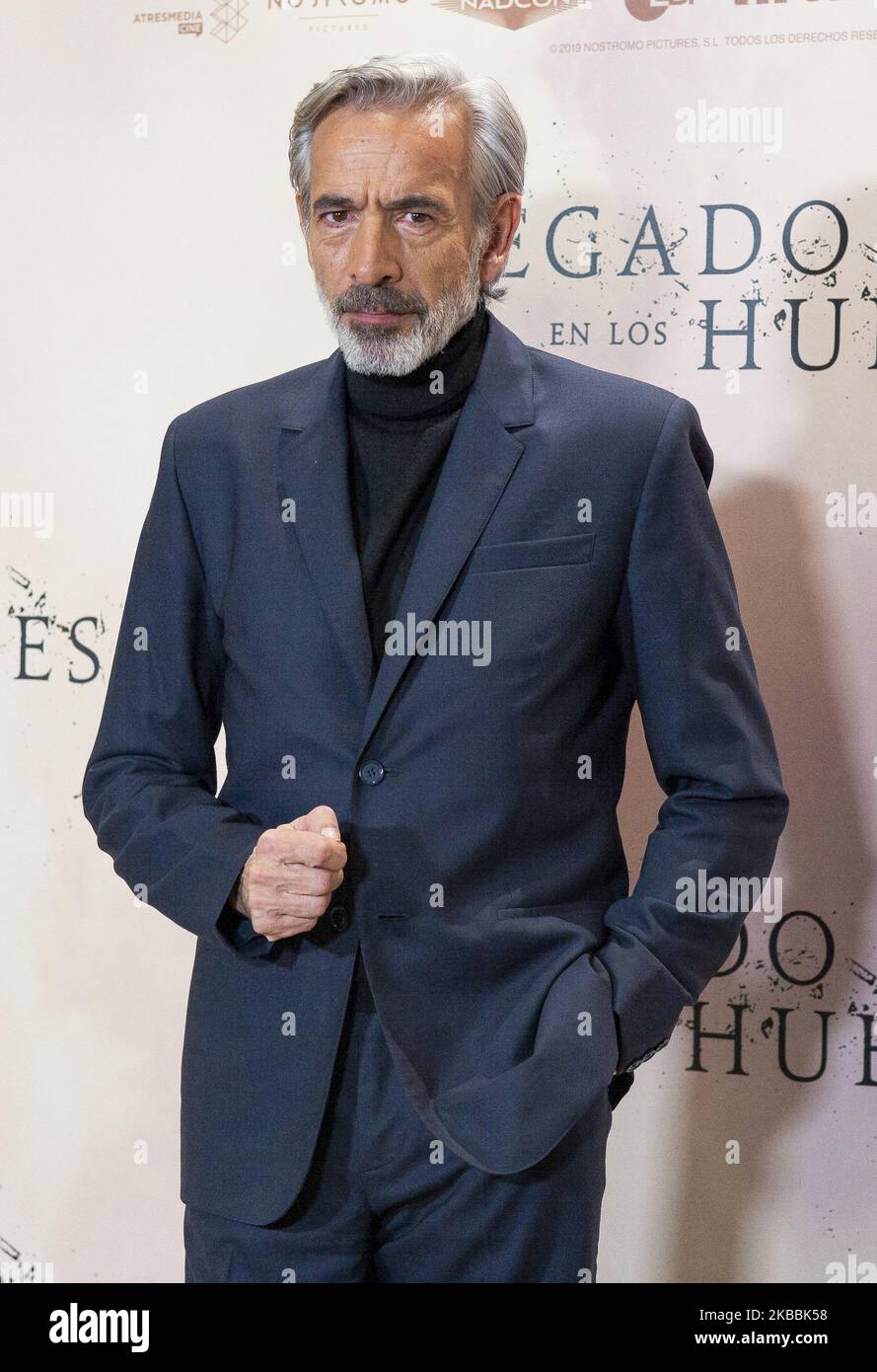 Imanol Arias nimmt am 25. November 2019 an der Fotozelle „Legado en los huesos“ im Hotel Urso in Madrid, Spanien, Teil. (Foto von Oscar Gonzalez/NurPhoto) Stockfoto