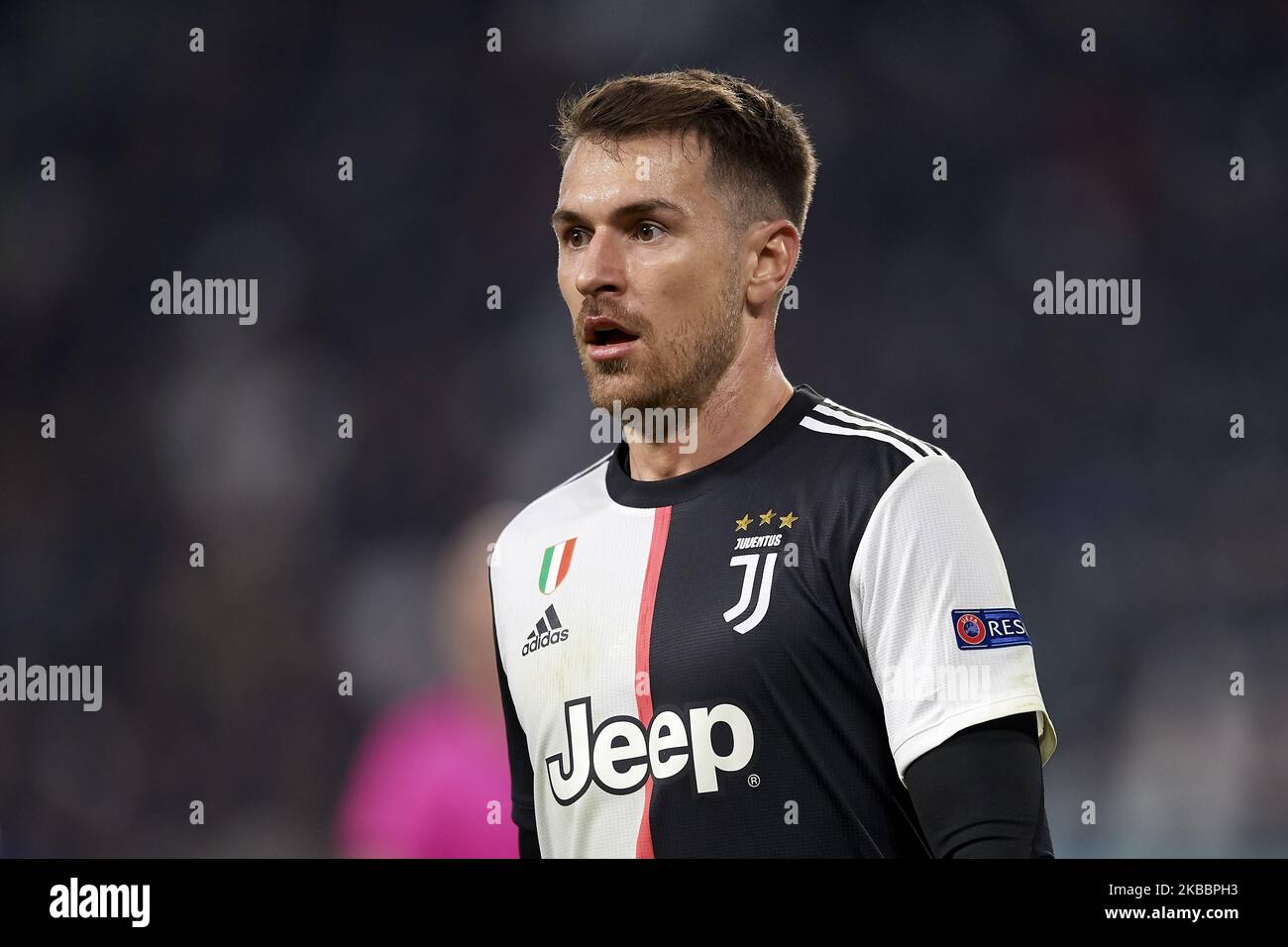 Aaron Ramsey von Juventus während des UEFA Champions League-Spiel der Gruppe D zwischen Juventus und Atletico Madrid am 26. November 2019 in der Juventus Arena in Turin, Italien. (Foto von Jose Breton/Pics Action/NurPhoto) Stockfoto