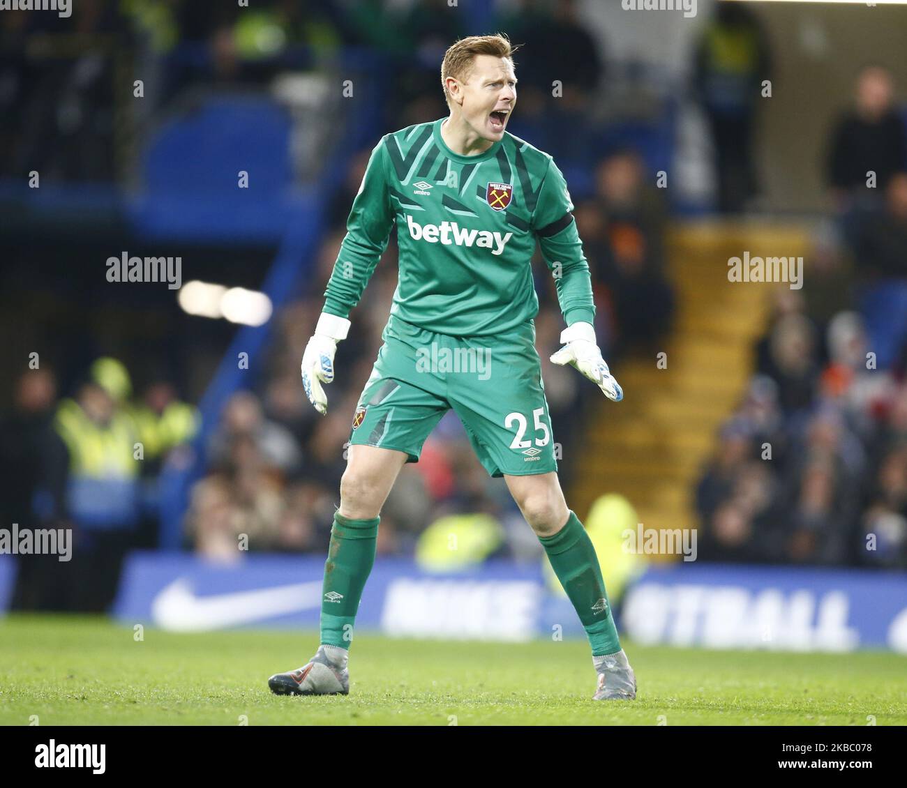 David Martin von West Ham United während der englischen Premier League zwischen Chelsea und West Ham United im Stanford Bridge Stadium, London, England, am 30. November 2019 (Foto by Action Foto Sport/NurPhoto) Stockfoto