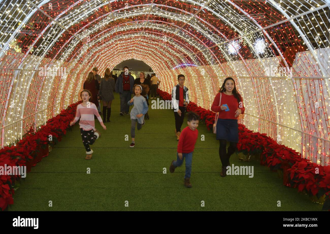 Christmas Glow Festival in Toronto, Ontario, Kanada, am 30. November 2019. Christmas Glow ist Ontarios größtes Weihnachtsfest für Familien, bei dem bis zu 100.000 Besucher unter dem Funkeln von einer halben Million Lichtern lachen und spielen werden. (Foto von Creative Touch Imaging Ltd./NurPhoto) Stockfoto Christmas Glow Festival in Toronto, Ontario, Kanada, am 30. November 2019. Christmas Glow ist Ontarios größtes Weihnachtsfest für Familien, bei dem bis zu 100.000 Besucher unter dem Funkeln von einer halben Million Lichtern lachen und spielen werden. (Foto von Creative Touch Imaging Ltd./NurPhoto) Stockfoto