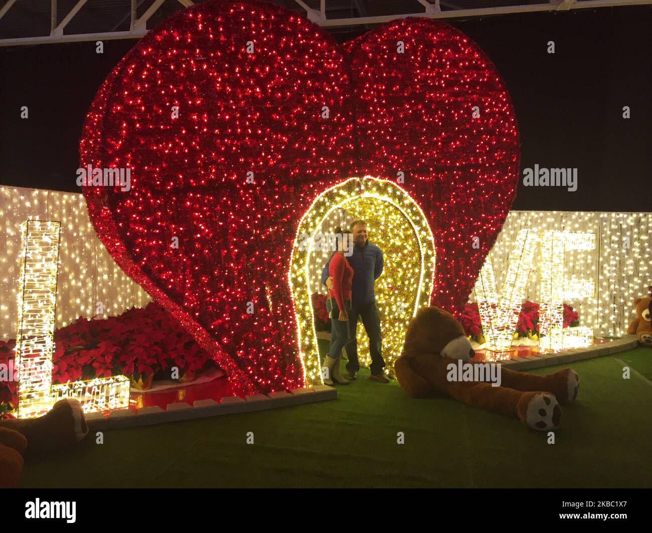 Christmas Glow Festival in Toronto, Ontario, Kanada, am 30. November 2019. Christmas Glow ist Ontarios größtes Weihnachtsfest für Familien, bei dem bis zu 100.000 Besucher unter dem Funkeln von einer halben Million Lichtern lachen und spielen werden. (Foto von Creative Touch Imaging Ltd./NurPhoto) Stockfoto Christmas Glow Festival in Toronto, Ontario, Kanada, am 30. November 2019. Christmas Glow ist Ontarios größtes Weihnachtsfest für Familien, bei dem bis zu 100.000 Besucher unter dem Funkeln von einer halben Million Lichtern lachen und spielen werden. (Foto von Creative Touch Imaging Ltd./NurPhoto) Stockfoto