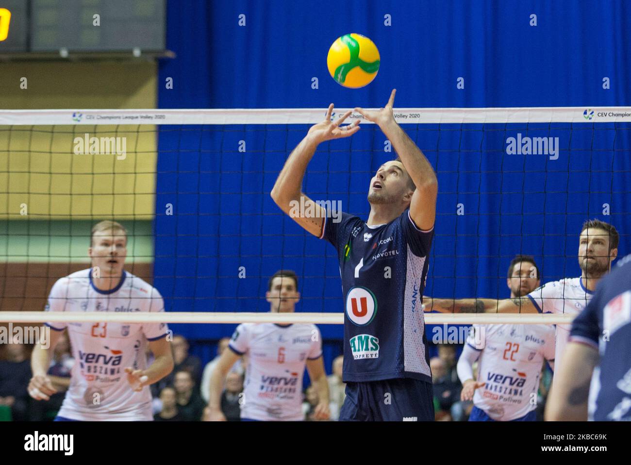 Price Jarman (Tours) während des CEV Champions League Volley-Spiels zwischen Verva Warsaw Orlen Paliwa und Tours VB am 12. Dezember 2019 in Warschau, Polen. (Foto von Foto Olimpik/NurPhoto) Stockfoto