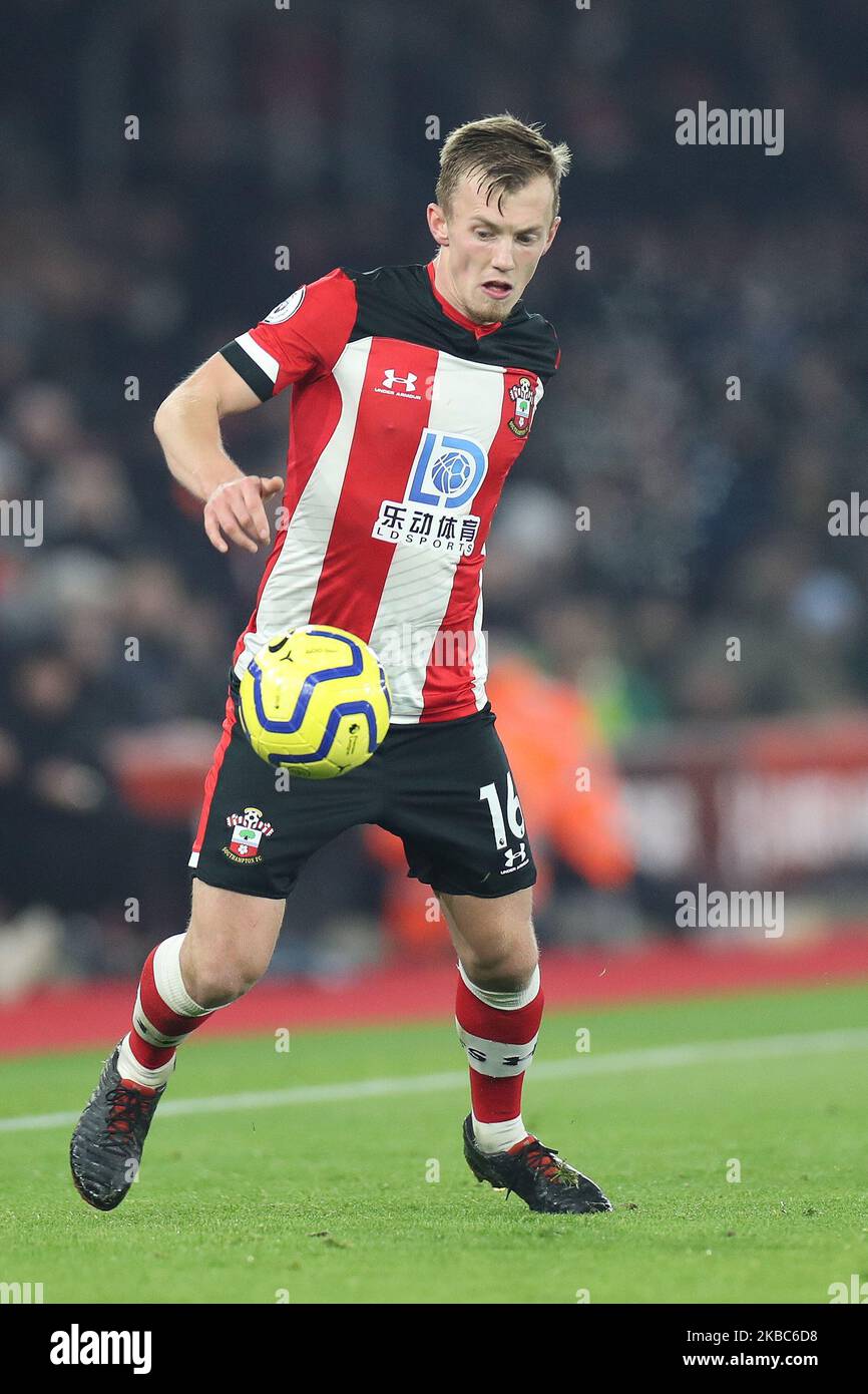 Southampton-Mittelfeldspieler James ward-Prowse in Aktion während des Premier League-Spiels zwischen Southampton und Norwich City am Mittwoch, 4.. Dezember 2019, im St. Mary's Stadium, Southampton. (Foto von Jon Bromley/MI News/NurPhoto) Stockfoto