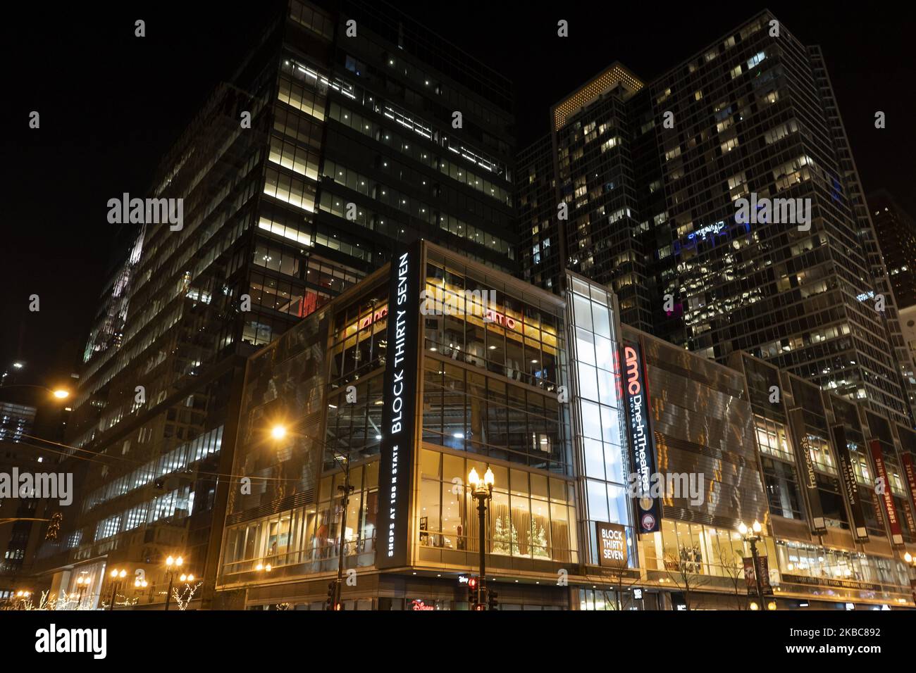 Block Thirty Seven ist eines der modernsten Einkaufszentren in der Stadt Chicago (USA), eingebettet im Herzen des Loop (Foto: Joaquin Gomez Sastre/NurPhoto) Stockfoto