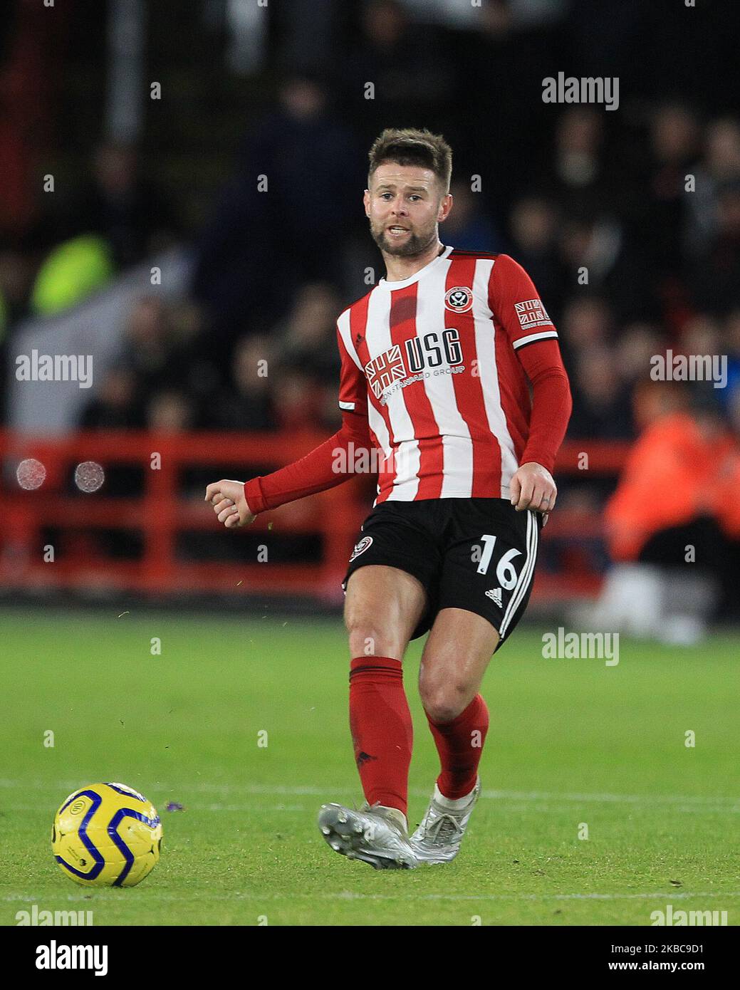 Oliver Norwood von Sheffield United während des Premier League-Spiels zwischen Sheffield United und Newcastle United in der Bramall Lane, Sheffield, am Donnerstag, 5.. Dezember 2019. (Foto von Mark Fletcher/MI News/NurPhoto) Stockfoto