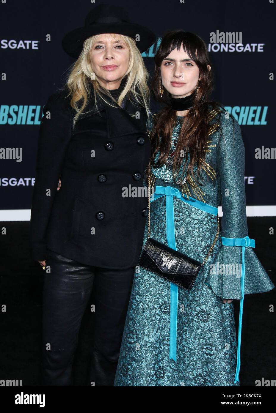 WESTWOOD, LOS ANGELES, KALIFORNIEN, USA - 10. DEZEMBER: Die Schauspielerin Rosanna Arquette und ihre Tochter Zoe Bleu Sidel kommen zur Los Angeles Special Screening von Liongates 'Bombshell', die am 10. Dezember 2019 im Regency Village Theater in Westwood, Los Angeles, Kalifornien, USA, stattfand. (Foto von Xavier Collin/Image Press Agency/NurPhoto) Stockfoto