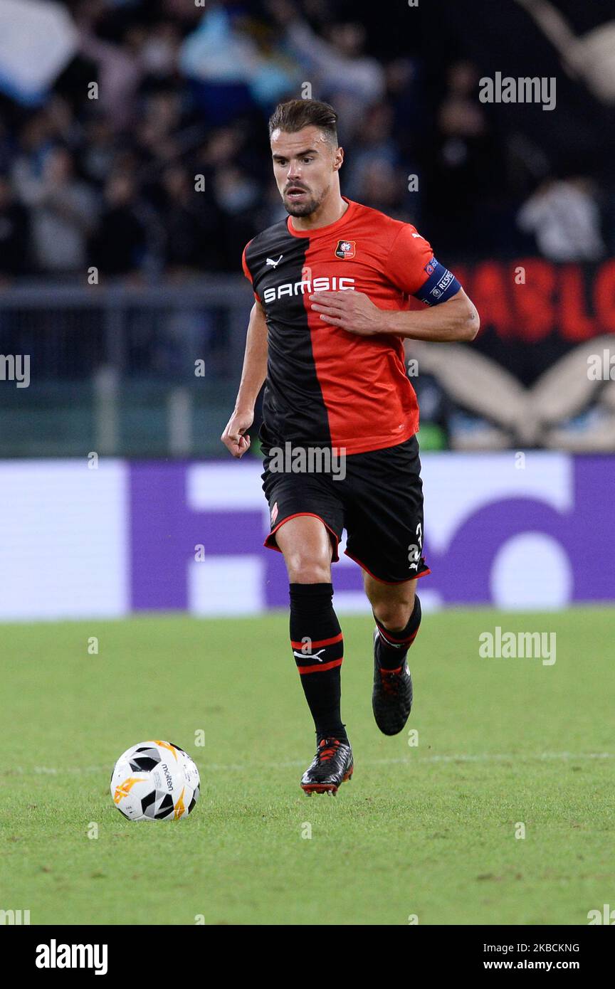 Damien Da Silva während des Fußballspiels S.S. Lazio gegen Rennes im Olympiastadion in Rom am 03. oktober 2019. (Foto von Silvia Lore/NurPhoto) Stockfoto