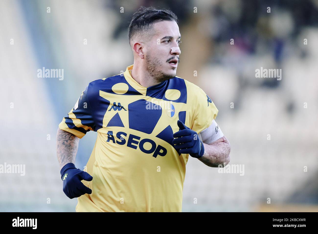 Im Stadio Braglia am 14. Dezember 2019 in Modena, Italien, wurde er während des Spiels Serie C - Girone B zwischen Modena und Ravenna eingesetzt. (Foto von Emmanuele Ciancaglini/NurPhoto) Stockfoto