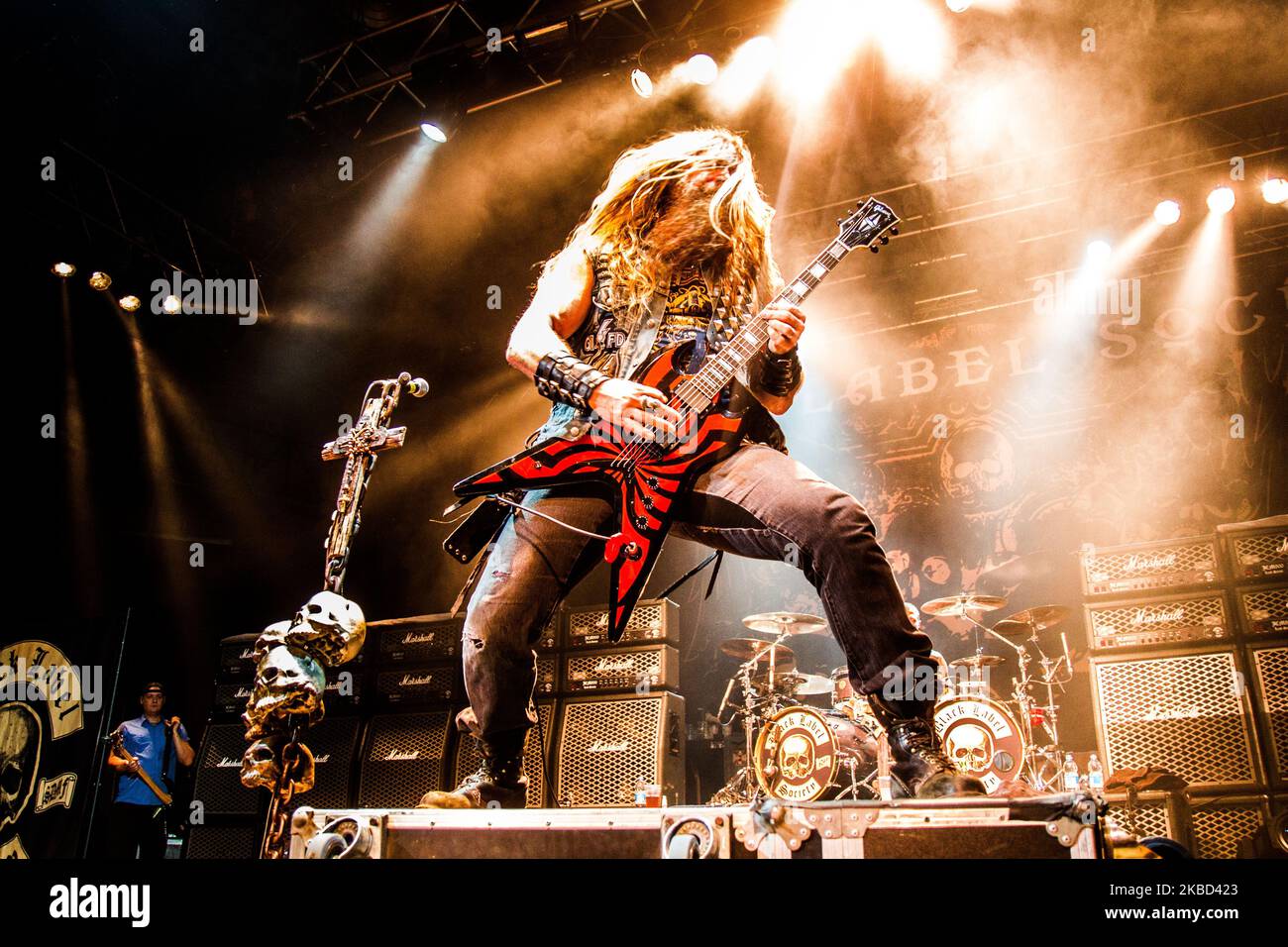 Zakk Wylde von der Black Label Society tritt am 19 2014. Juni live im Alcatraz in Mailand auf. Black Label Society ist eine amerikanische Heavy Metal Band aus Los Angeles, Kalifornien, die 1998 von Zakk Wylde gegründet wurde. Bis heute hat die Band zehn Studioalben, zwei Live-Alben, zwei Compilation-Alben, eine EP und drei Video-Alben veröffentlicht. (Foto von Mairo Cinquetti/NurPhoto) Stockfoto