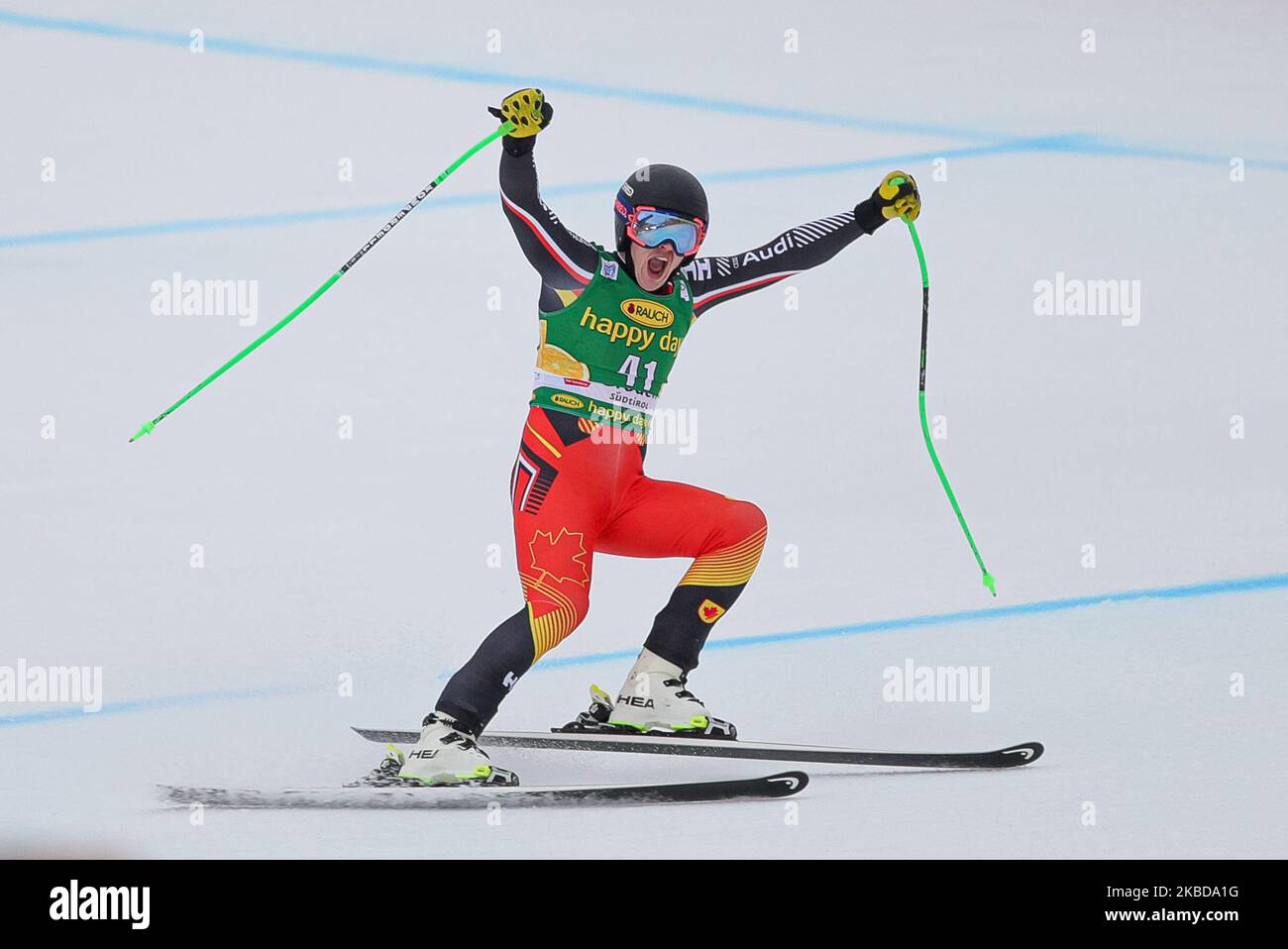 Crawford James aus Kanada während des Audi FIS Alpine Ski World Cup Super G am 20. Dezember 2019 in Gröden, Italien. (Foto von Emmanuele Ciancaglini/NurPhoto) Stockfoto
