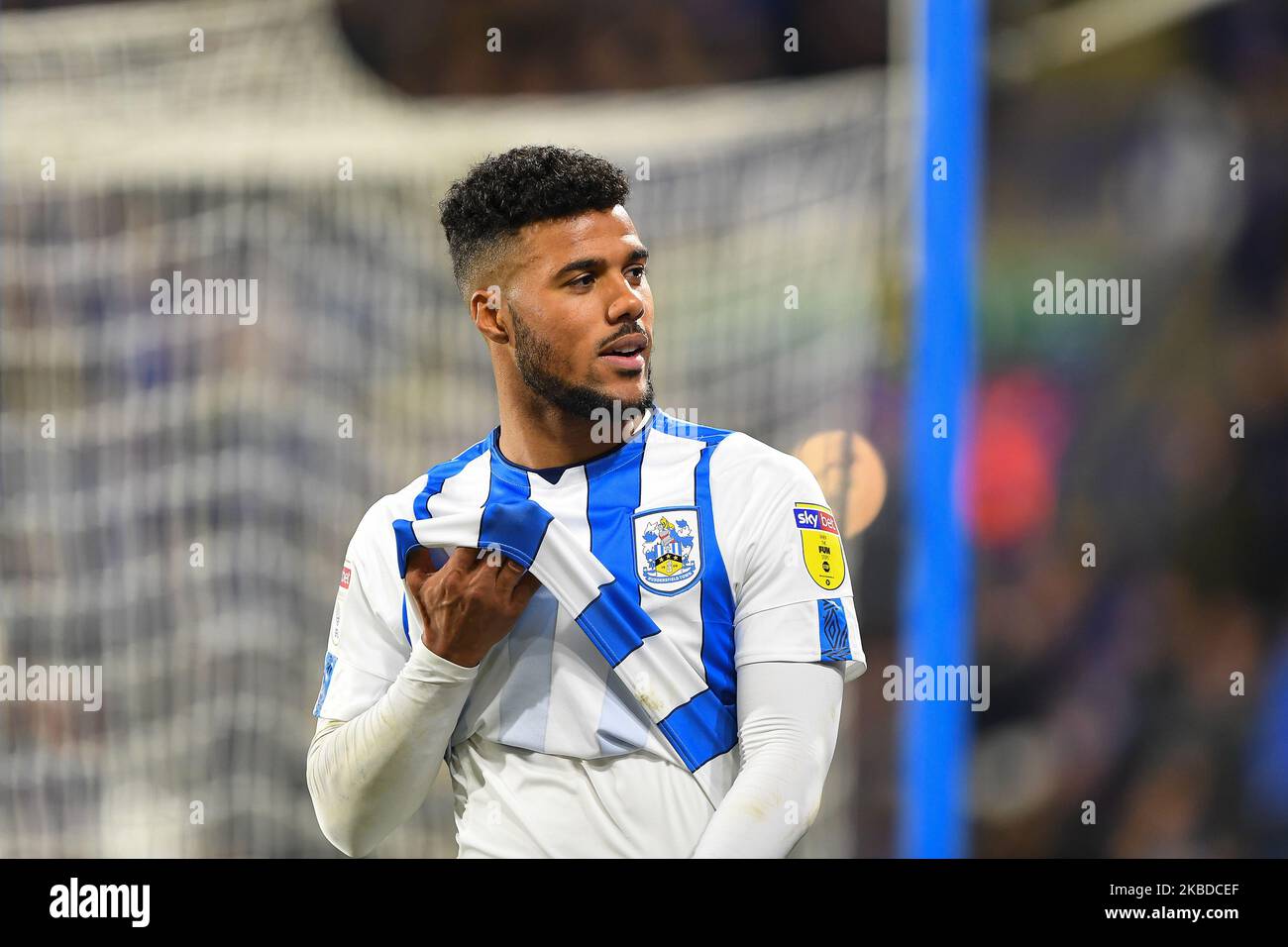 Elias Kachunga (9) von Huddersfield Town während des Sky Bet Championship-Spiels zwischen Huddersfield Town und Nottingham Forest am Samstag, den 21.. Dezember 2019 im John Smith's Stadium, Huddersfield. (Foto von Jon Hobley/MI News/NurPhoto) Stockfoto