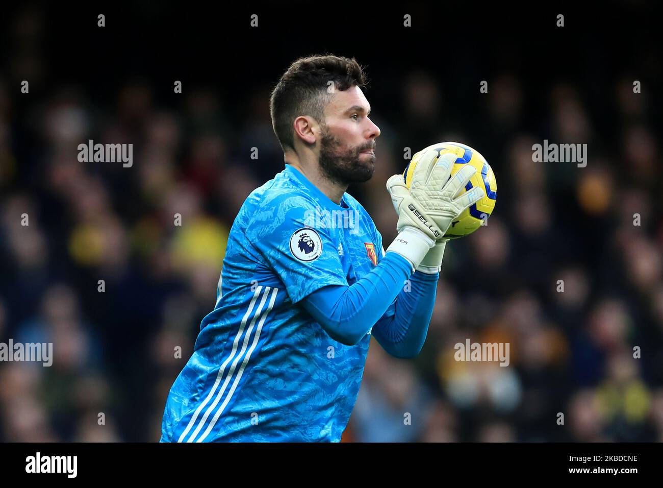 Watfords Torwart Ben Foster während des Premier League-Spiels zwischen Watford und Manchester United in der Vicarage Road, Watford am Sonntag, 22.. Dezember 2019. (Foto von Leila Coker/MI News/NurPhoto) Stockfoto