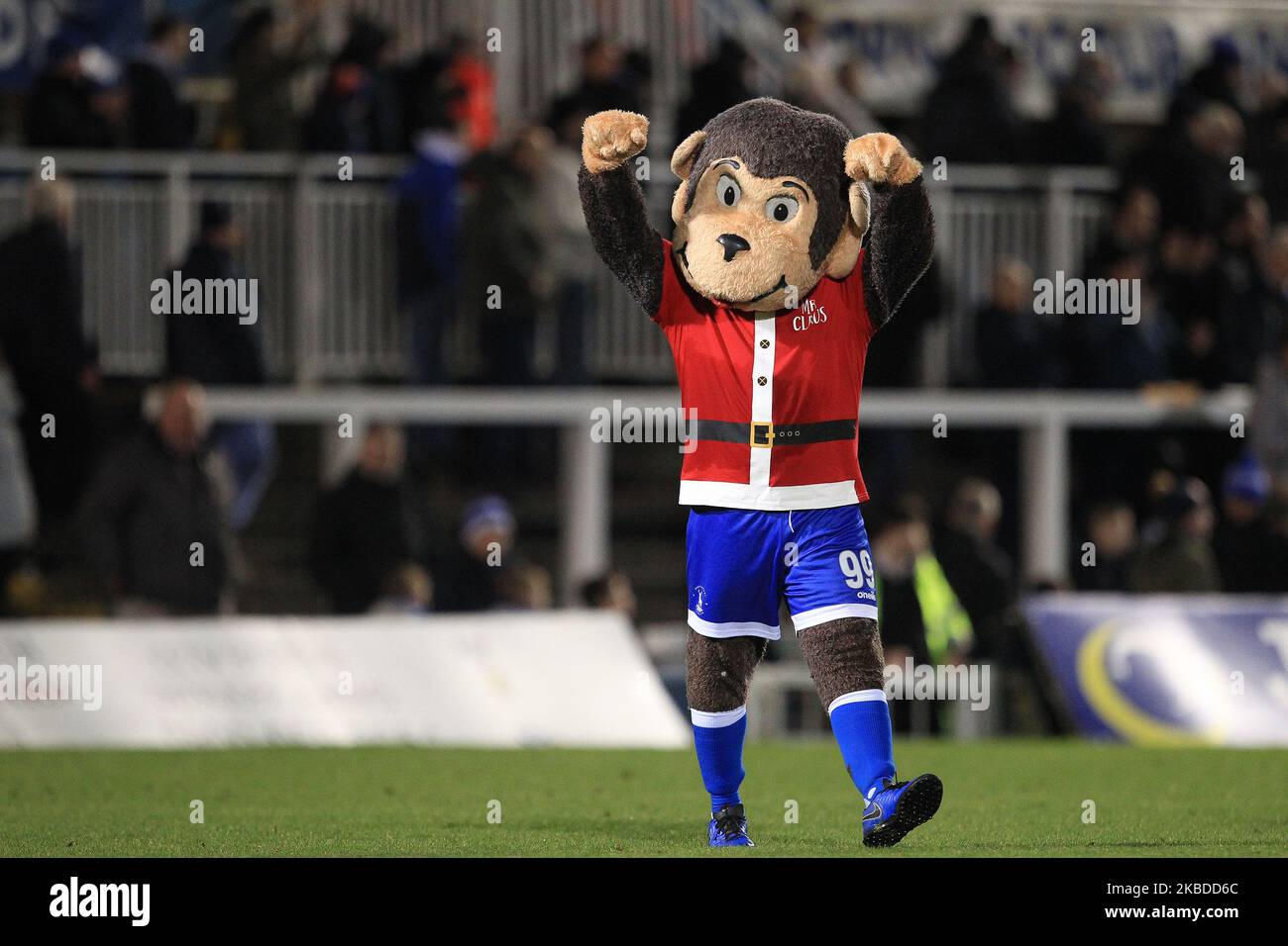 Hartlepool United Maskottchen H'angus beim Vanarama National League Spiel zwischen Hartlepool United und Dagenham & Redbridge am Sonntag, 22.. Dezember 2019 im Victoria Park, Hartlepool. (Foto von Mark Fletcher/MI News/NurPhoto) Stockfoto