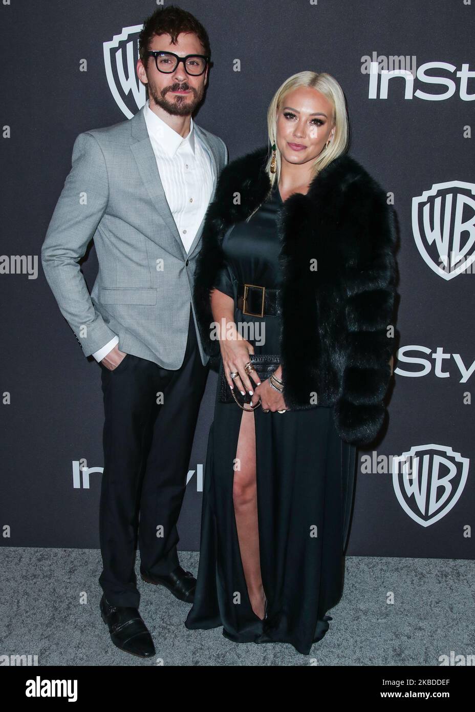 (DATEI) Hilary Duff und Matthew Koma sind verheiratet. BEVERLY HILLS, LOS ANGELES, KALIFORNIEN, USA - 06. JANUAR: Der Sänger Matthew Koma und die Freundin/Schauspielerin Hilary Duff kommen zur InStyle and Warner Bros. Picturs Golden Globe Awards After Party 2019, die am 6. Januar 2019 im Beverly Hilton Hotel in Beverly Hills, Los Angeles, Kalifornien, USA, stattfand. (Foto von Xavier Collin/Image Press Agency/NurPhoto) Stockfoto
