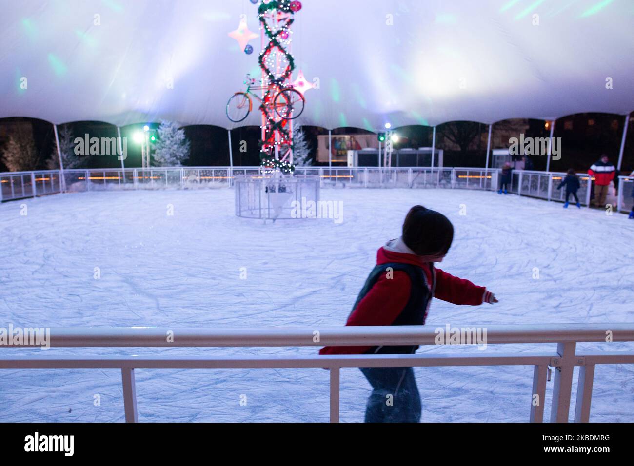 Die Elfmühle ist am 31. Dezember 2019 der größte Weihnachtsthema-Park in Trikala, Griechenland. Zum 8.. Mal in Folge haben die Stadtverwaltung von Trikala und e-Trikala SA den größten Weihnachtsthema-Park in Griechenland mit freiem Eintritt organisiert. (Foto von Achilleas Chiras/NurPhoto) Stockfoto