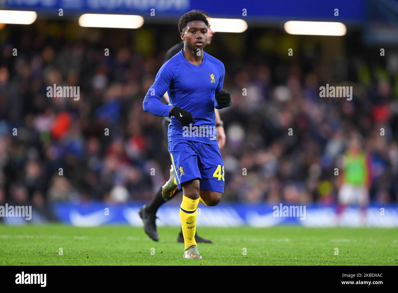 Tariq Lamptey (48) aus Chelsea während des FA-Cup-Spiels zwischen Chelsea und Nottingham Forest am Sonntag, 5.. Januar 2020 in Stamford Bridge, London. (Foto von Jon Hobley/MI News/NurPhoto) Stockfoto
