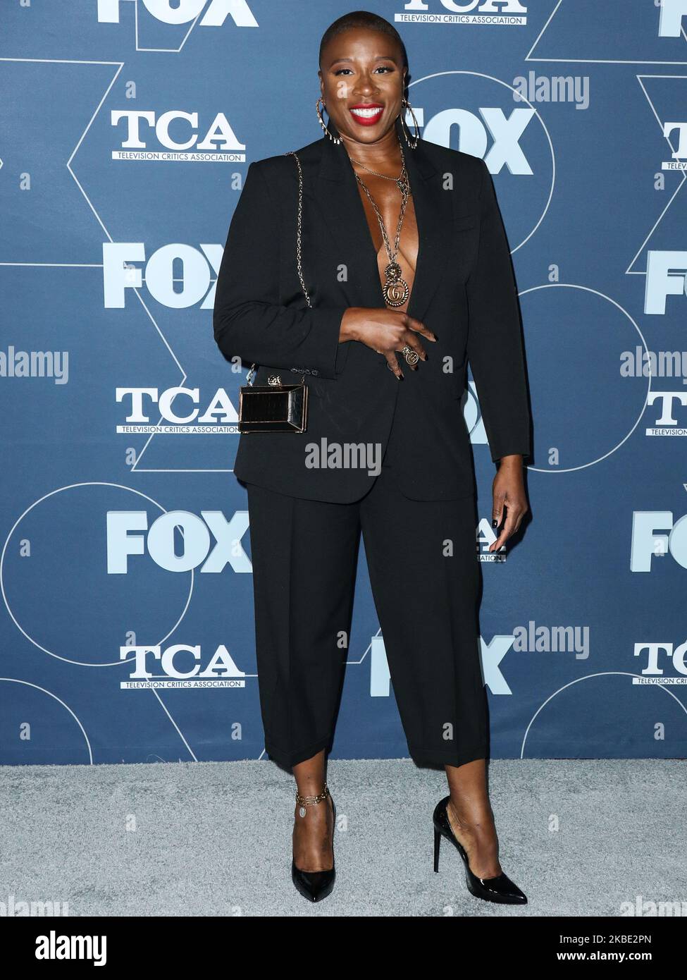 PASADENA, LOS ANGELES, KALIFORNIEN, USA - 07. JANUAR: Aisha Hinds trifft auf die FOX Winter TCA 2020 All-Star Party ein, die am 7. Januar 2020 im Langham Huntington Hotel in Pasadena, Los Angeles, Kalifornien, USA, stattfand. (Foto von Xavier Collin/Image Press Agency/NurPhoto) Stockfoto