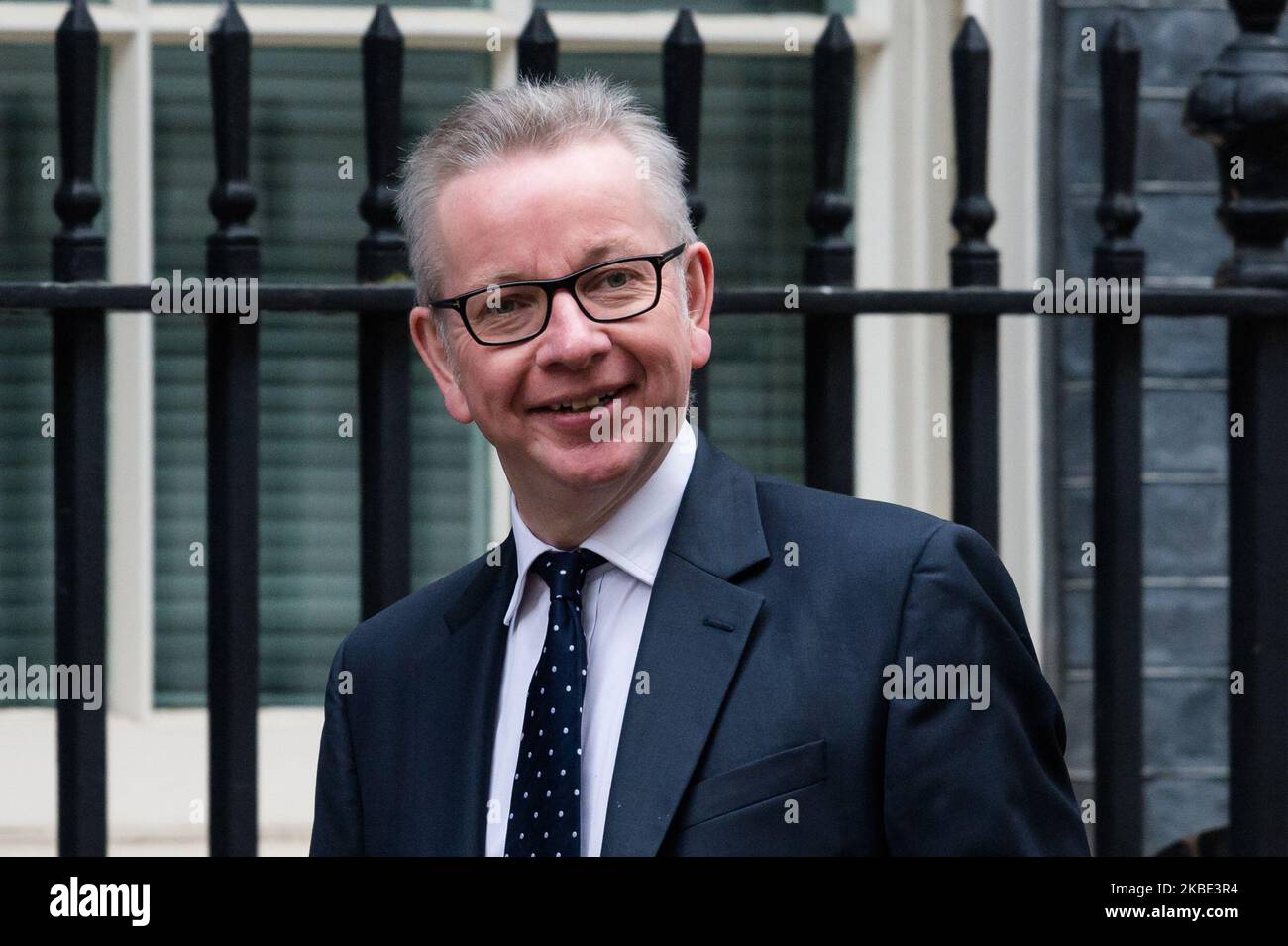 Der Kanzler des Herzogtums Lancaster, Michael Gove, kommt am 08. Januar 2020 in der Downing Street im Zentrum von London an. (Foto von Wiktor Szymanowicz/NurPhoto) Stockfoto