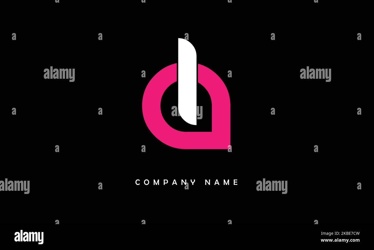 AI, IA Abstract Letters Logo Monogramm Stock Vektor