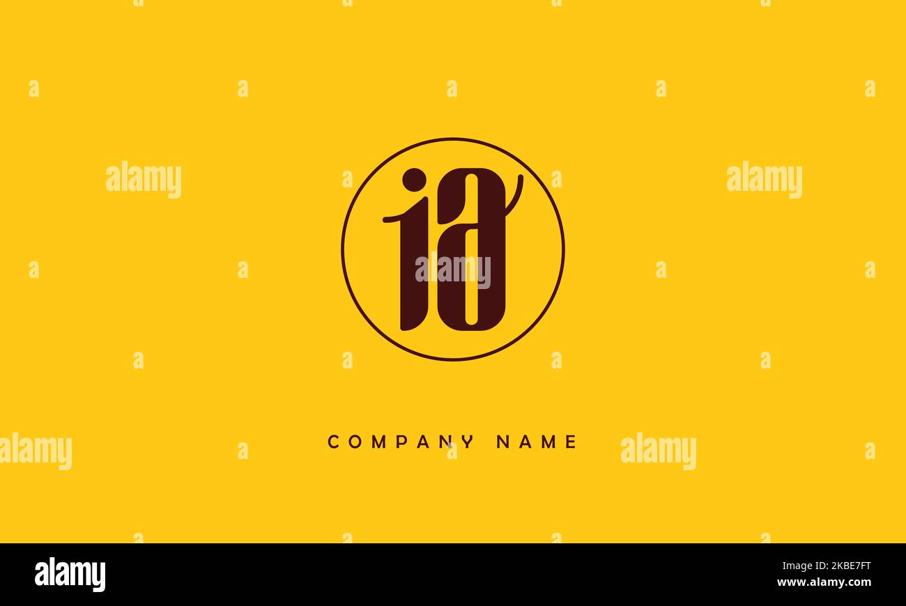 AI, IA Abstract Letters Logo Monogramm Stock Vektor