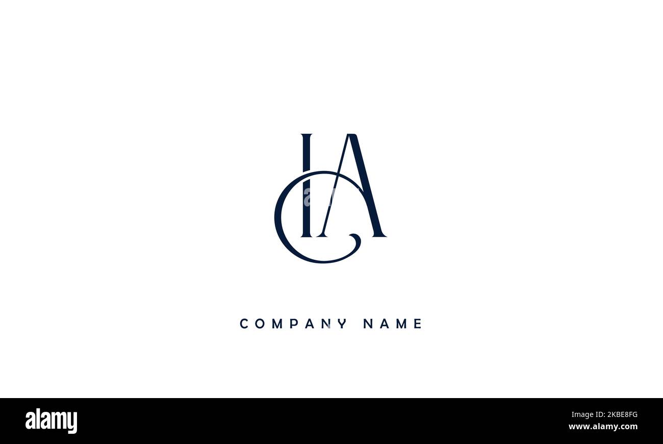 AI, IA Abstract Letters Logo Monogramm Stock Vektor