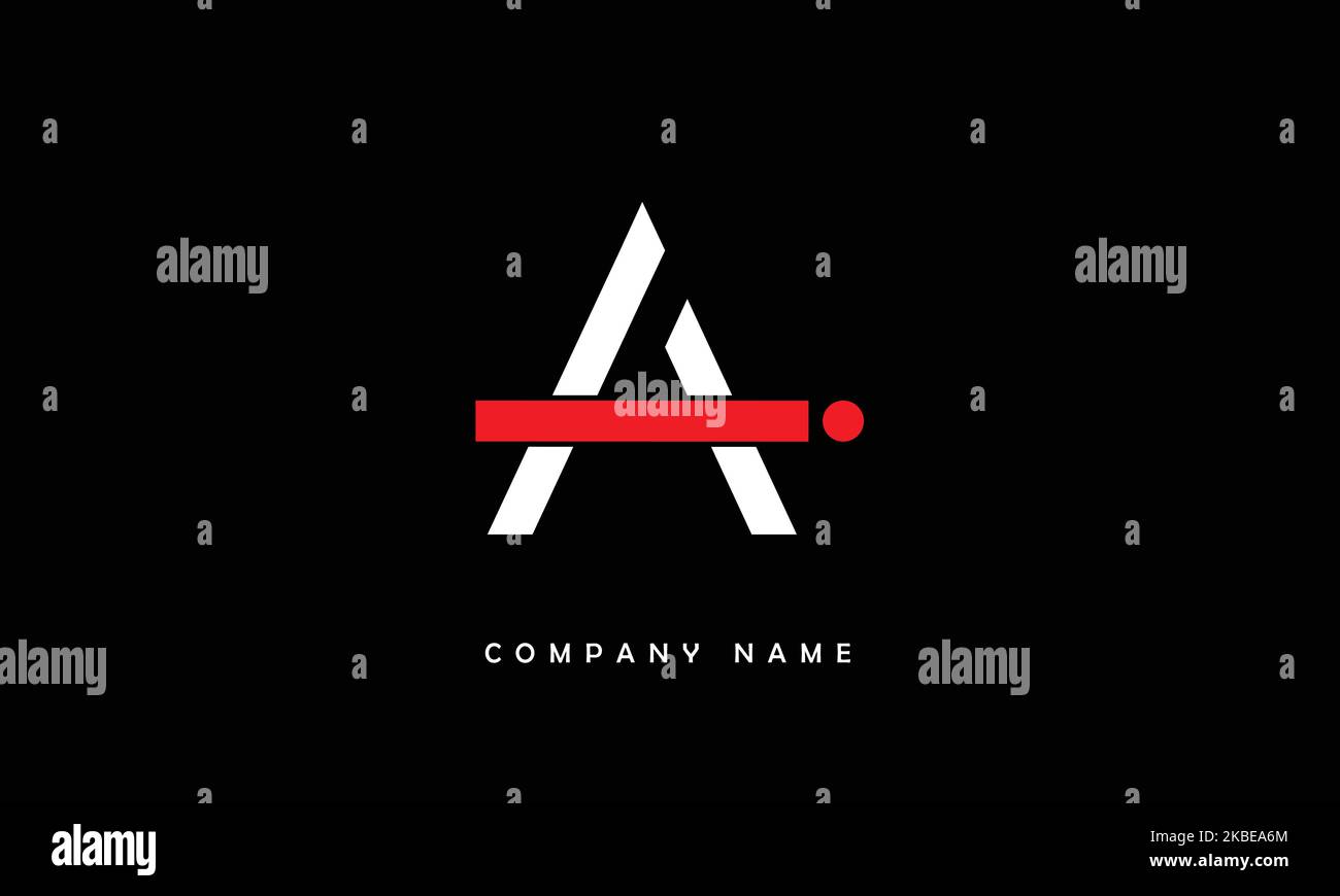 AI, IA Abstract Letters Logo Monogramm Stock Vektor