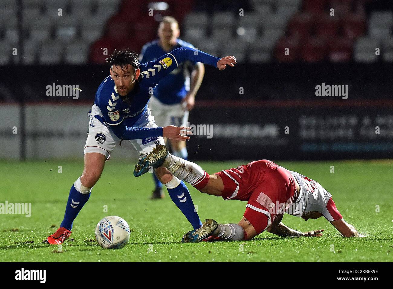 David Jones von Oldham Athletic während des Sky Bet League 2-Spiels zwischen Stevenage und Oldham Athletic am Dienstag, den 14.. Januar 2020 im Lamex Stadium, Stevenage. (Foto von Eddie Garvey/MI News/NurPhoto) Stockfoto