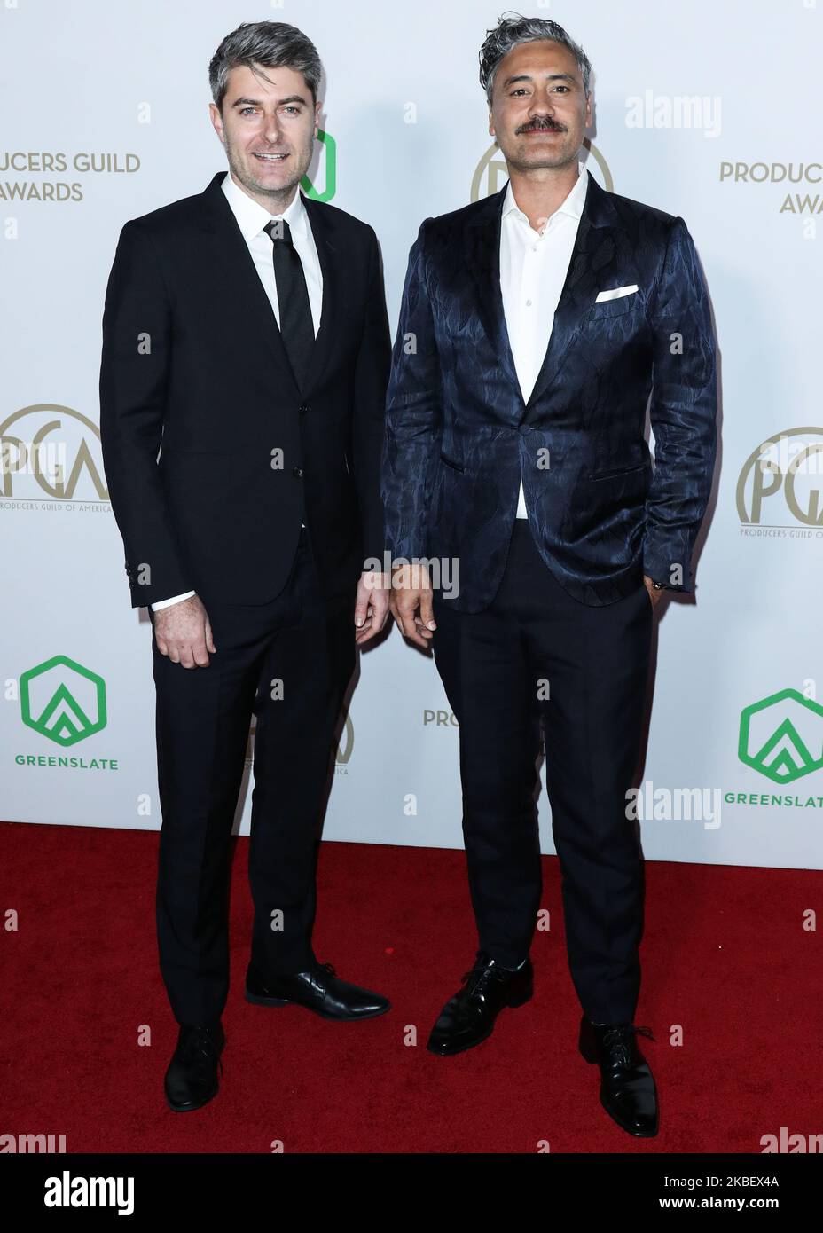 HOLLYWOOD, LOS ANGELES, KALIFORNIEN, USA - 18. JANUAR: Carthew Neal und Taika Waititi nehmen an den jährlichen Producers Guild Awards 31. Teil, die am 18. Januar 2020 im Hollywood Palladium in Hollywood, Los Angeles, Kalifornien, USA, verliehen wurden. (Foto von Xavier Collin/Image Press Agency/NurPhoto) Stockfoto