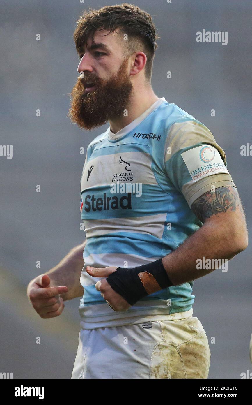 Gary Graham von Newcastle Falcons während des Greene King IPA Championship-Spiels zwischen Yorkshire Carnegie und Newcastle Falcons am Sonntag, 19.. Januar 2020 im Headingley Carnegie Stadium, Leeds. (Foto von Mark Fletcher/MI News/NurPhoto) Stockfoto