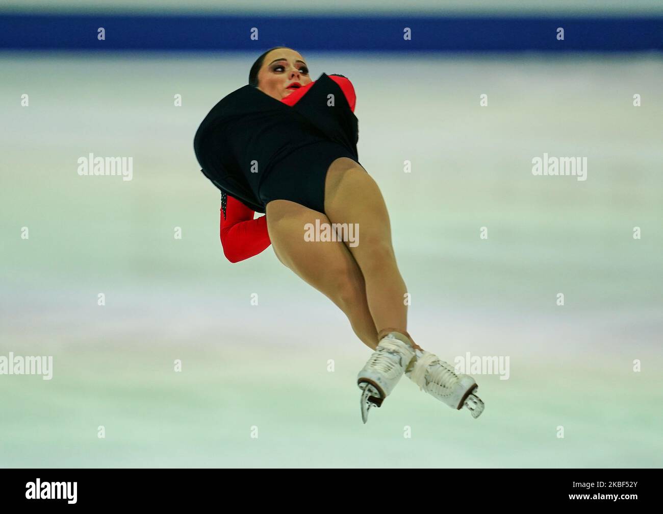 Lana Petranovic und Antonio Souza Kordeiru aus Kroatien während des Kurzprogramms für Paare bei den ISU-Europameisterschaften im Eiskunstlauf in der Steiermarkhalle, Graz, Österreich, am 22. Januar 2020. (Foto von Ulrik Pedersen/NurPhoto) Stockfoto