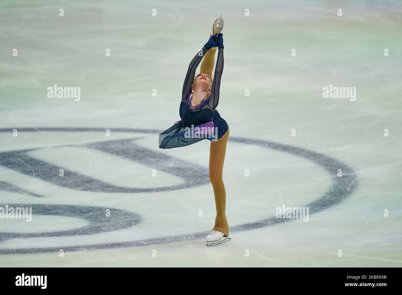 Nelli Ioffe aus Israel in Aktion während des Ladies Short Program bei ISU European Figure Skating Championships in der Steiermarkhalle, Graz, Österreich am 24. Januar 2020. (Foto von Ulrik Pedersen/NurPhoto) Stockfoto