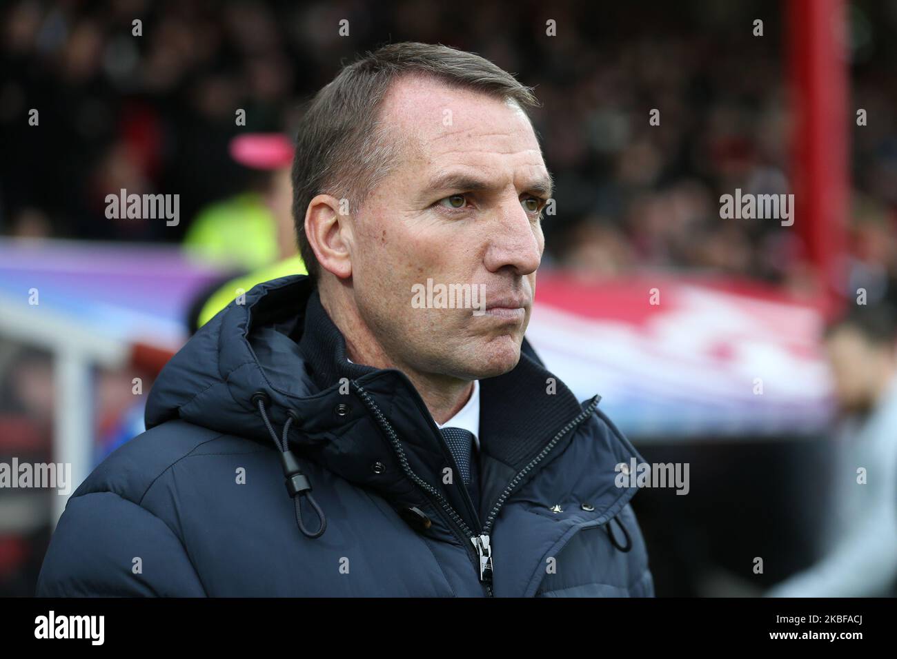 Brendan Rodgers Manager von Leicester City während des FA Cup-Spiels zwischen Brentford und Leicester City im Griffin Park, London, am Samstag, 25.. Januar 2020. (Foto von Jacques Feeney/MI News/NurPhoto) Stockfoto