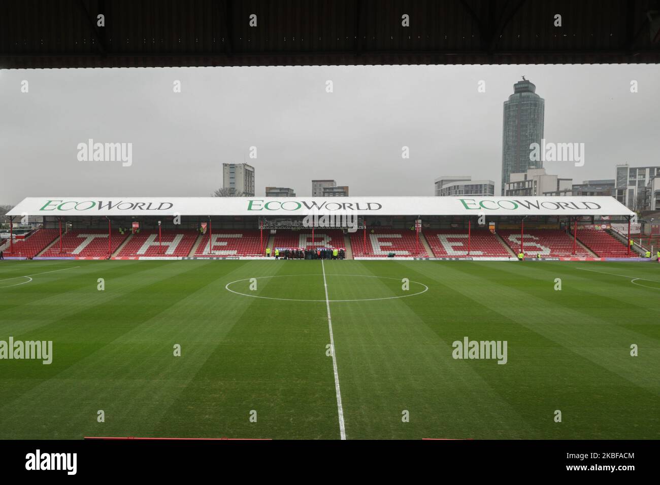 Eine allgemeine Ansicht des Stadions während des FA Cup-Spiels zwischen Brentford und Leicester City im Griffin Park, London am Samstag, 25.. Januar 2020. (Foto von Jacques Feeney/MI News/NurPhoto) Stockfoto