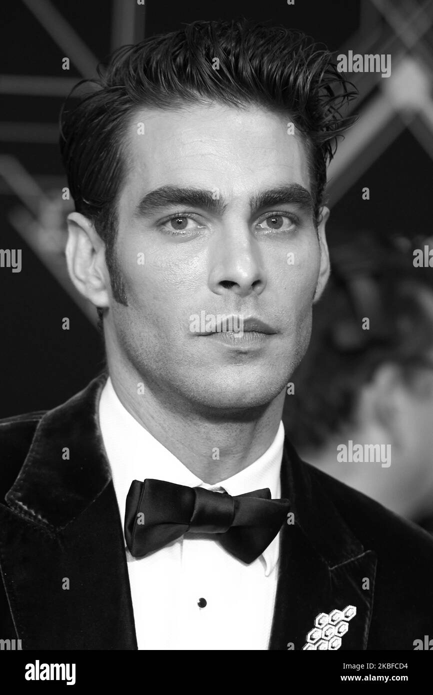 Jon Kortajarena nimmt am 25. Januar 34. 2020 an den „Goya“ Cinema Awards 2020 im Sportpalast Jose Maria Martin Carpena in Malaga, Spanien Teil (Foto: Carlos Dafonte/NurPhoto) Stockfoto