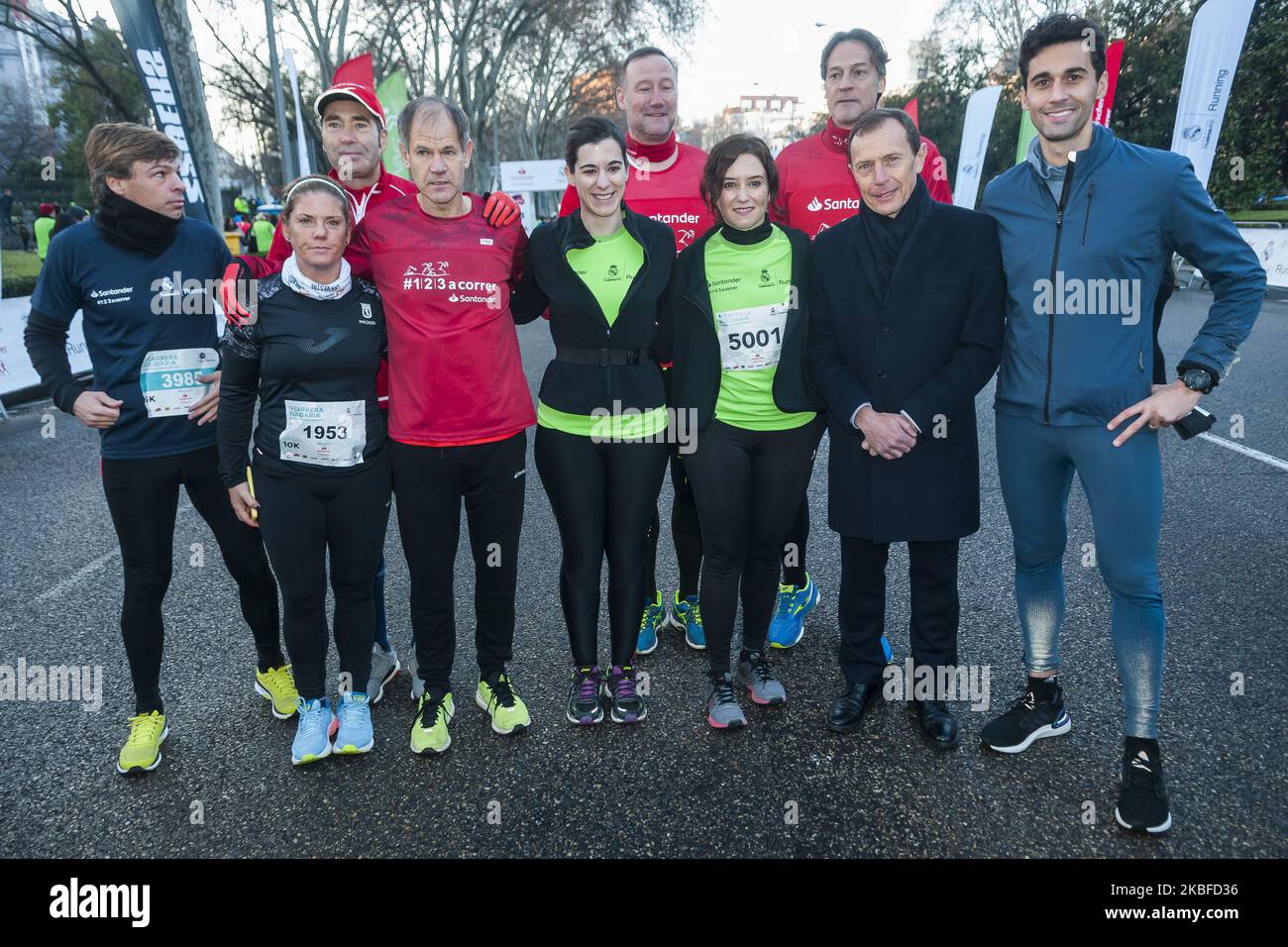 Die Präsidentin der Gemeinde Madrid, Isabel Díaz Ayuso, nimmt am 26. Januar 2020 in Madrid, Spanien, an der IV. Ausgabe des Solidaritätsrennens der Stiftung Real Madrid Teil. Die Real Madrid Foundation erwartet, dass sie in der vierten Ausgabe ihrer Solidarity Career mehr als 7.000 Teilnehmer hat. (Foto von Oscar Gonzalez/NurPhoto) Stockfoto