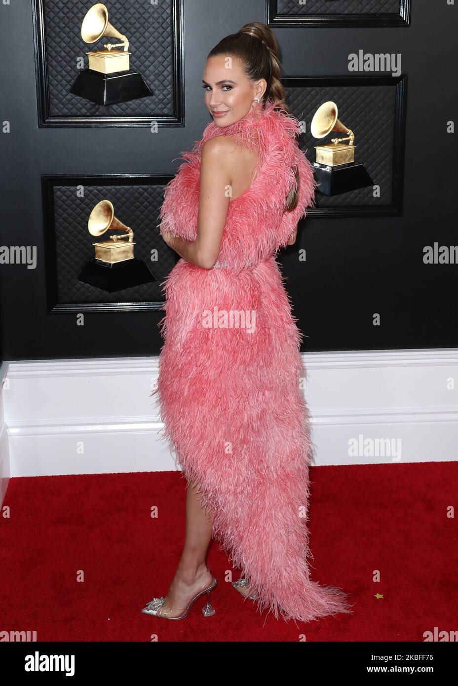 LOS ANGELES, KALIFORNIEN, USA – 26. JANUAR: Keltie Knight kommt bei den jährlichen GRAMMY Awards 62. an, die am 26. Januar 2020 im Staples Center in Los Angeles, Kalifornien, USA, verliehen wurden. (Foto von Xavier Collin/Image Press Agency/NurPhoto) Stockfoto