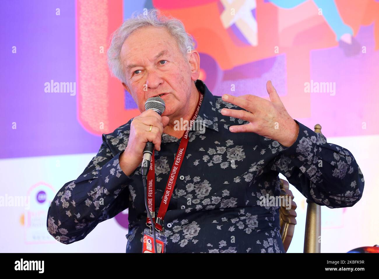 Der Historiker Simon Schama spricht während des Jaipur Literaturfestivals im Diggi Palace in Jaipur, Rajasthan, Indien, am 27,2020. Januar. (Foto von Vishal Bhatnagar/NurPhoto) Stockfoto