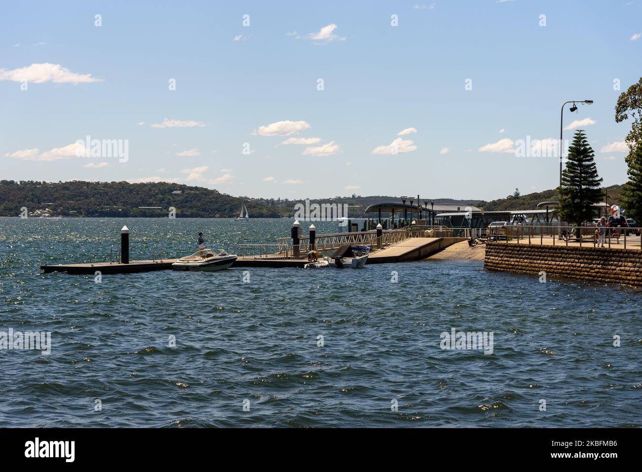 Die Rose Bay Pontoon Wharf in Sydney, Australien Stockfoto