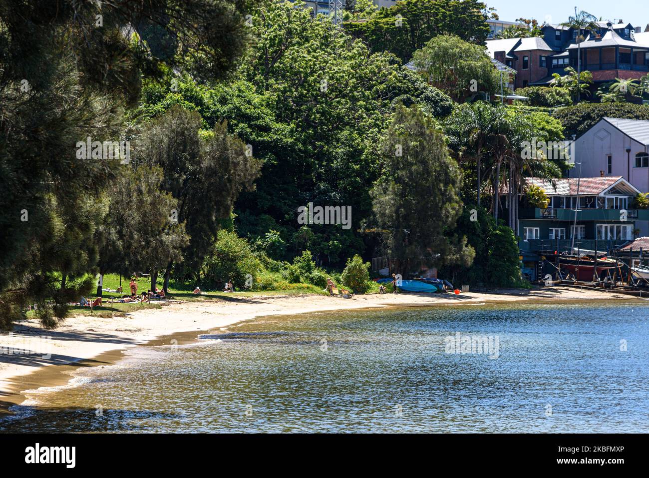 Bellamy Beach an der Rose Bay in Sydney, Australien Stockfoto