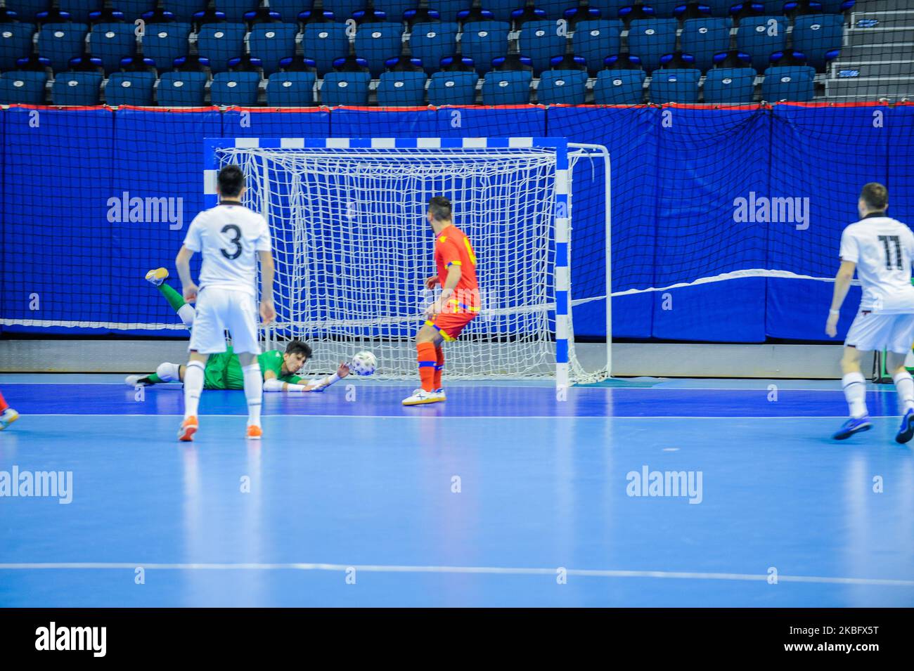 UEFA Futsal EURO 2022 Qualifying Group D match zwischen Albanien und Andora im Kulturpalast von Varna, Bulgarien am 30. Januar 2020 (Foto: Hristo Rusev/NurPhoto) Stockfoto