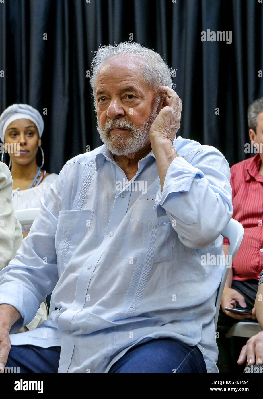 Der ehemalige Präsident Luiz Inacio Lula da Silva nimmt am 30. Januar 2020 in Sao Paulo, Brasilien, an einem Treffen von Juden für den Frieden und gegen den Nationalsozialismus Teil (Foto: Dario Oliveira/NurPhoto) Stockfoto