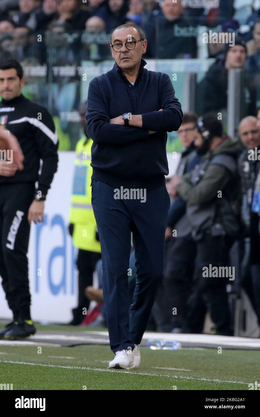 Maurizio Sarri von Juventus während der Serie Ein Spiel zwischen Juventus und ACF Fiorentina im Allianz Stadium am 02. Februar 2020 in Turin, Italien. (Foto von Giuseppe Cottini/NurPhoto) Stockfoto