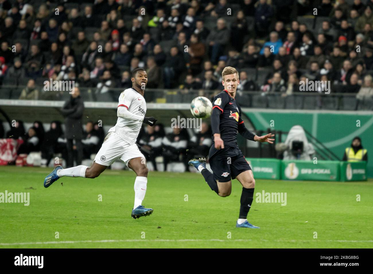 Daniel Olmo aus Leipzig beim DFB-Cup-Spiel zwischen Eintracht Frankfurt und RB Leipzig am 04. Februar 2020 in der Commerzbank-Arena in Frankfurt am Main. (Foto von Peter Niedung/NurPhoto) Stockfoto