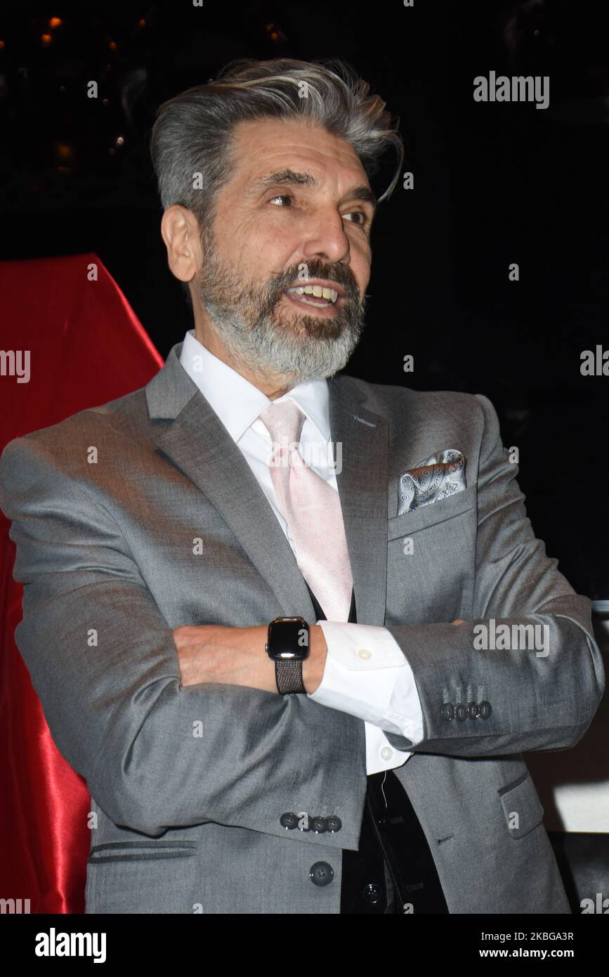 MEXIKO-STADT, MEXIKO - 5. FEBRUAR: Der argentinische Sänger Diego Verdaguer nimmt am 5. Februar an der Vorstellung des Tickets der Ten Lottery No. 257 der National Lottery for Public Assistance anlässlich des 50.. Jahrestages der Flugbahn von Diego Verdaguer im Vintory Club Teil. 2020 in Mexiko-Stadt, Mexiko (Foto von Eyepix/NurPhoto) Stockfoto