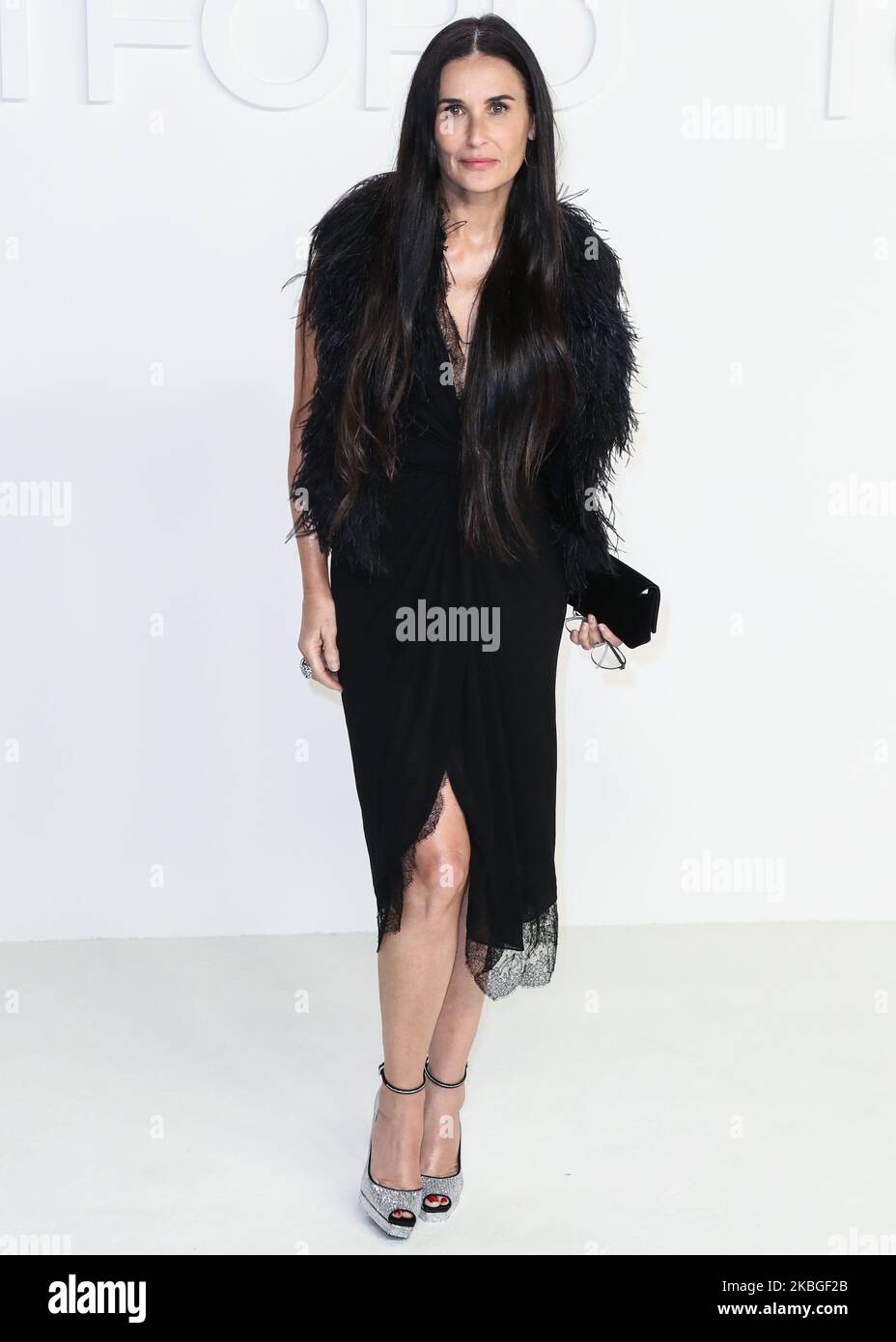 HOLLYWOOD, LOS ANGELES, KALIFORNIEN, USA - 07. FEBRUAR: Demi Moore kommt an der Tom Ford: Herbst/Winter 2020 Fashion Show, die am 7. Februar 2020 in den Milk Studios in Hollywood, Los Angeles, Kalifornien, USA, stattfand. (Foto von Xavier Collin/Image Press Agency/NurPhoto) Stockfoto