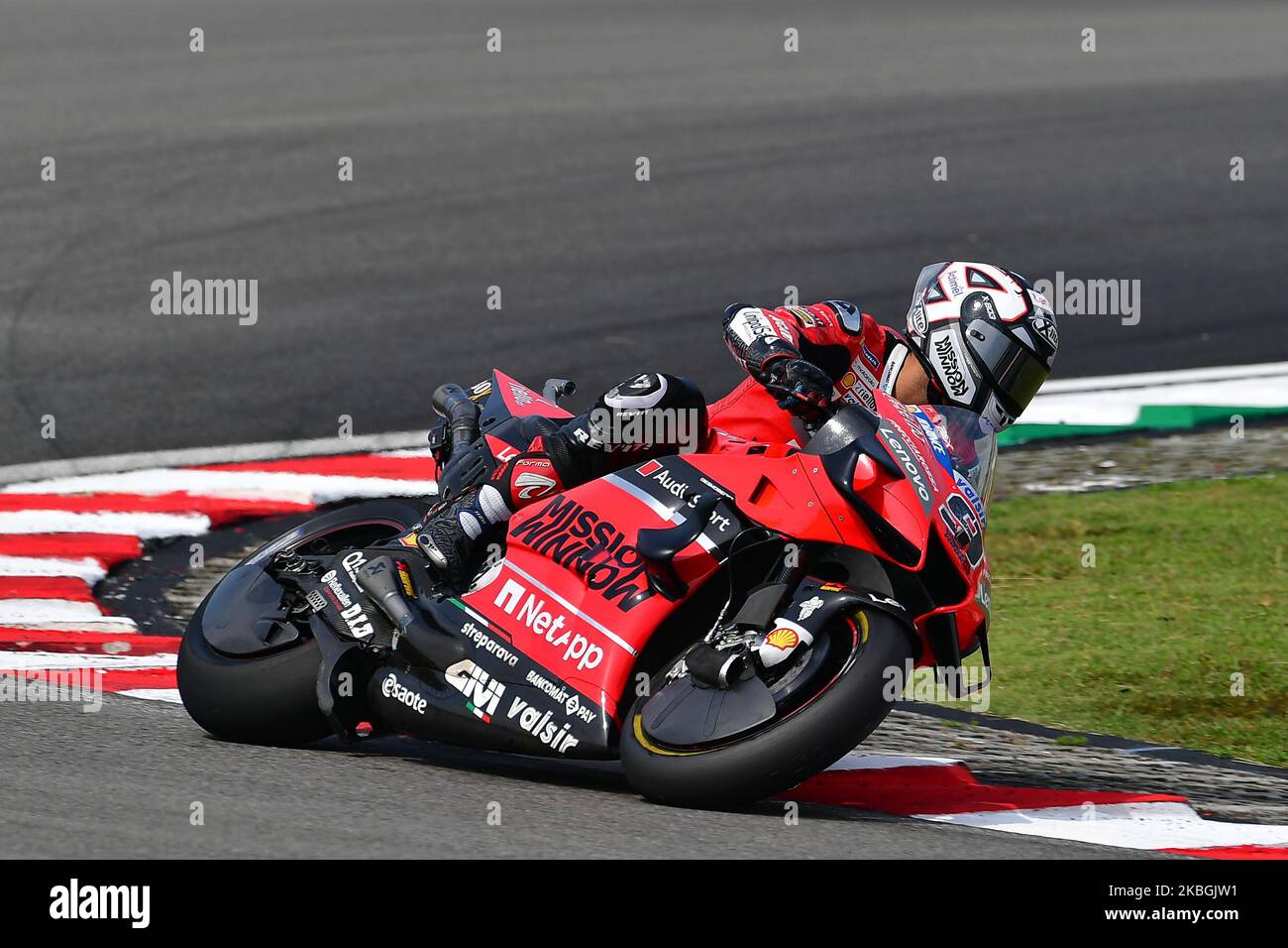 Danilo Petrucci (ITA) vom Ducati Team während des dritten MotoGP offiziellen Tests Sepang 2020 auf dem Sepang International Circuit am 9. Februar 2020 in Sepang, Selangor, Malaysia. (Foto von Muhammad Amir Abidin/NurPhoto) Stockfoto