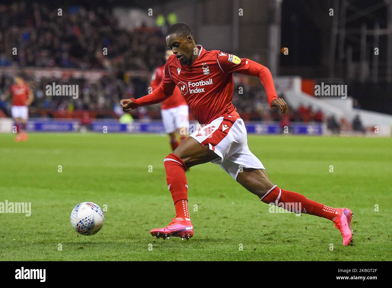 Adama Diakhaby (14) aus Nottingham Forest während des Sky Bet Championship-Spiels zwischen Nottingham Forest und Charlton Athletic am Dienstag, dem 11.. Februar 2020, auf dem City Ground in Nottingham. (Foto von Jon Hobley/MI News/NurPhoto) Stockfoto
