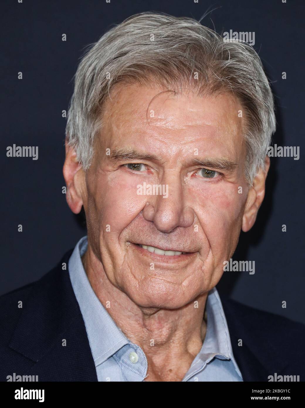 HOLLYWOOD, LOS ANGELES, KALIFORNIEN, USA - 13. FEBRUAR: Der Schauspieler Harrison Ford kommt zur Weltpremiere von „The Call of the Wild“ der 20. Century Studios, die am 13. Februar 2020 im El Capitan Theatre in Hollywood, Los Angeles, Kalifornien, USA, stattfand. (Foto von Xavier Collin/Image Press Agency/NurPhoto) Stockfoto