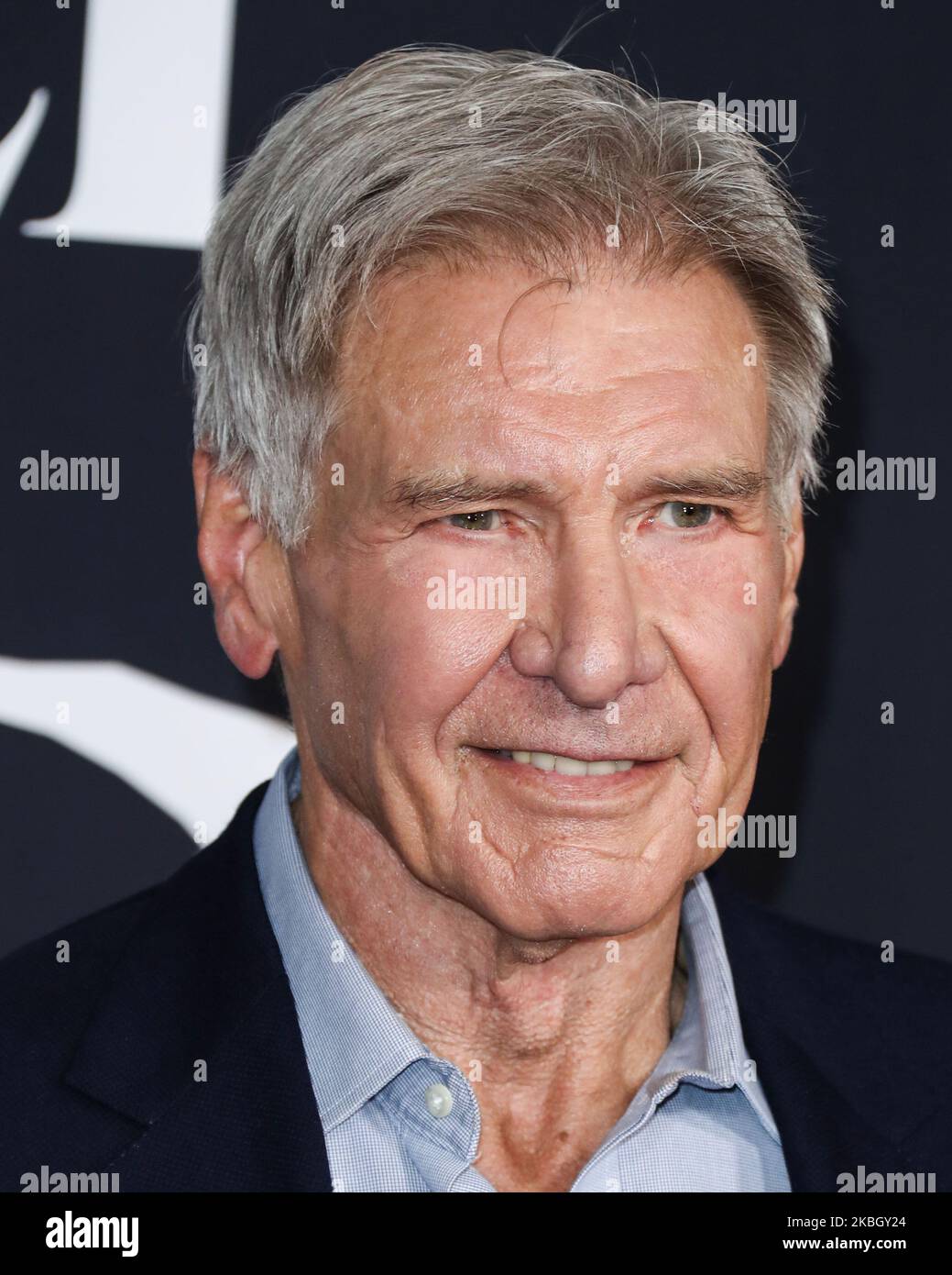HOLLYWOOD, LOS ANGELES, KALIFORNIEN, USA - 13. FEBRUAR: Der Schauspieler Harrison Ford kommt zur Weltpremiere von „The Call of the Wild“ der 20. Century Studios, die am 13. Februar 2020 im El Capitan Theatre in Hollywood, Los Angeles, Kalifornien, USA, stattfand. (Foto von Xavier Collin/Image Press Agency/NurPhoto) Stockfoto